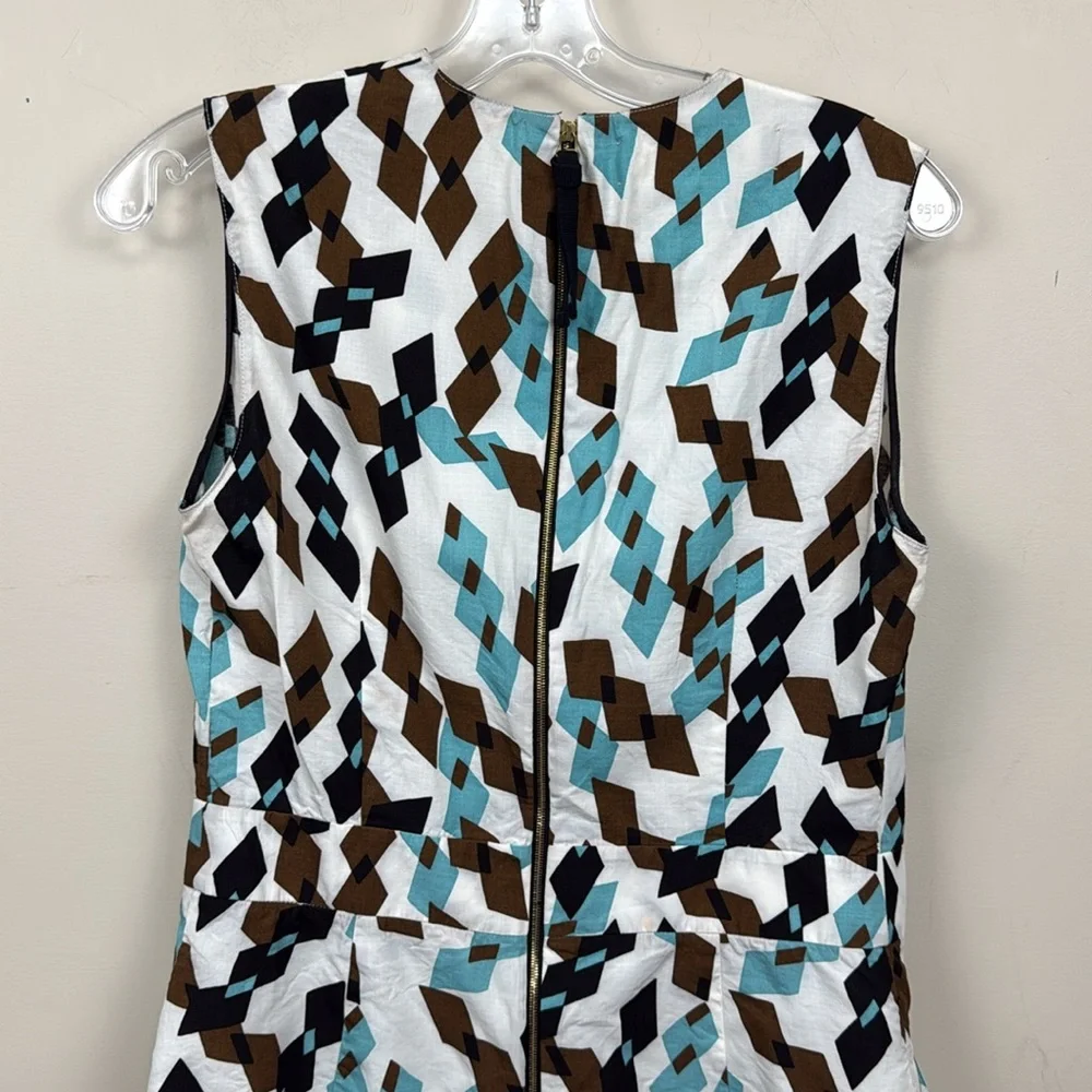 Marni Black and White abstract print Peplum Blouse Sleeveless 8 - Picture 7 of 11